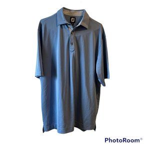 Footjoy FJ Men's Blue Short Sleeve Stretch Golf Polo Shirt Size: L Large